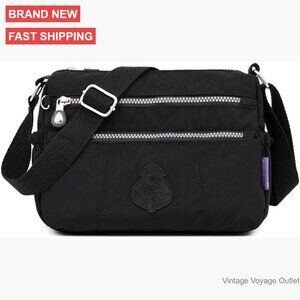 Lightweight Nylon Crossbody Shoulder Bag Waterproof Travel Purse Messenger
